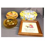 LOT WITH VINTAGE CROSS STITCH