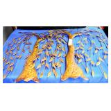 PAIR OF METAL TREE WALL DECORATION