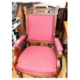 ANTIQUE VICTORIAN EASTLAKE WALNUT PARLOR CHAIR