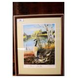 SIGNED LITHOGRAPH UNDER GLASS