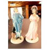 PINKIE AND BLUE BOY CERAMIC FIGURINES