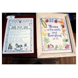 LOT WITH VINTAGE CROSS STITCH