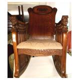ANTIQUE OAK ROCKER