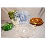 LOT OF VINTAGE COLORED GLASS