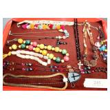 TRAY LOT OF NECKLACES AND BRACELETS