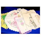 VINTAGE DOILIES AND TABLE SCARVES
