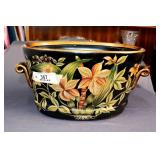 CERAMIC DECORATIVE OVAL POT