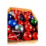 LOT OF GLASS CHRISTMAS ORNAMENTS