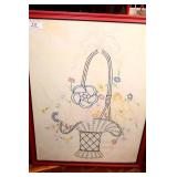 VINTAGE FRAMED NEEDLE WORK