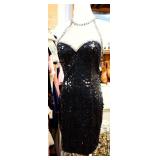 9 PIECE LOT WITH VINTAGE AND FASHION DRESSES