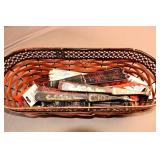 METAL BASKET AND ORIENTAL STYLE FANS