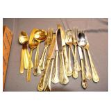 LOT WITH GOLD TONE FLATWARE