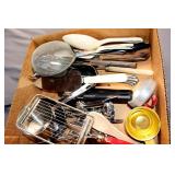 BOX OF KITCHEN UTENSILS