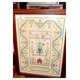VINTAGE FRAMED NEEDLE WORK