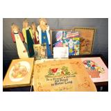 Framed Needlework and Printed Collectibles