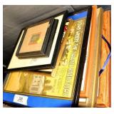 Lot With Vintage Framed Original Watercolor