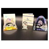 3 Crystal World Figurine Set With Boxes