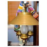 Vintage Metal Hanging Three-Light Fixture