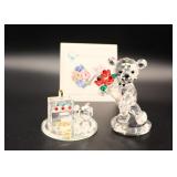 2 Crystal World Teddies with Original Boxes