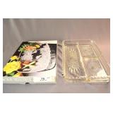 2 Piece Glass Serving Trays