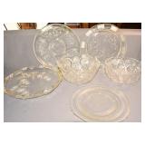 Pressed Glass Bowls and Plates
