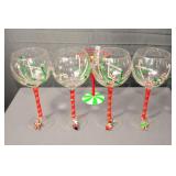 Decorative Holiday-Themed Stemware With Charms