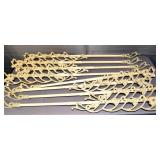 Vintage Metal Swing Curtain Rods