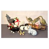 Decorative Ceramic and Wood Figurines