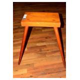 Primitive Wooden Stool, 4-Legged Construction