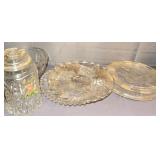 Glass Plates, Lidded Jar, Bowls
