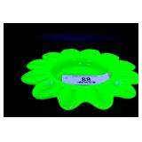 Vintage Green Jadeite Uranium Glass Petal Dish