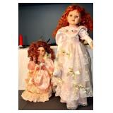 Two Collectible Porcelain Dolls
