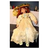 Porcelain Doll Approx 29 Inches Tall