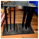 Black Four-Legged Wood Stands