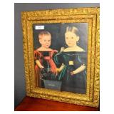 Antique Gilded Frame With Portrait Artwork