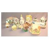 13 Miniature Buildings and Collectibles