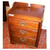 Mahogany 3-Drawer Nightstand by Unique Furniture