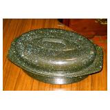 Enamelware Oval Roasting Pan with Lid