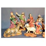 Painted Resin Nativity Figurines