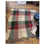 6' x 66' CROCHETED PLAID BLANKET