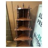 5 TIER WOODEN CORNER TRINKET SHELF