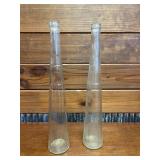 2 - VTG. GLASS WINE DECANTERS 17'