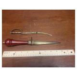 2 - VINTAGE BRASS LETTER OPENERS