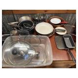 HUGE LOT OF COOKING POTS, PANS, AND MORE