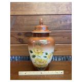 VTG. GINGER JAR - YELLOW FLOWER DESIGN