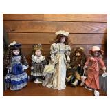 5 - COLLECTIBLE PORCELAIN DOLLS