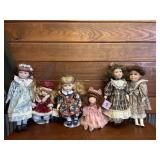 6 - COLLECTIBLE PORCELAIN DOLLS