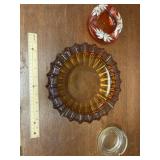 3 - VTG. GLASS ASHTRAYS