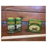JOHN DEERE COASTERS AND SALT AND PEPPER SHAKER