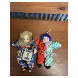 PORCELAIN JESTER CLOWNS - MARDI GRAS